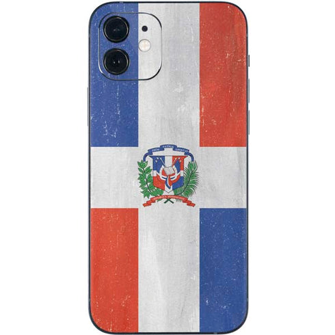 Dominican Republic Flag Distressed iPhone 12 Skin